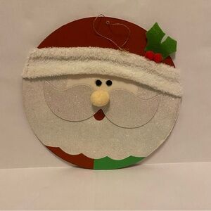Santa Hanging Decor – Round Flat Door / Wall Hanger – Oversized Ornament